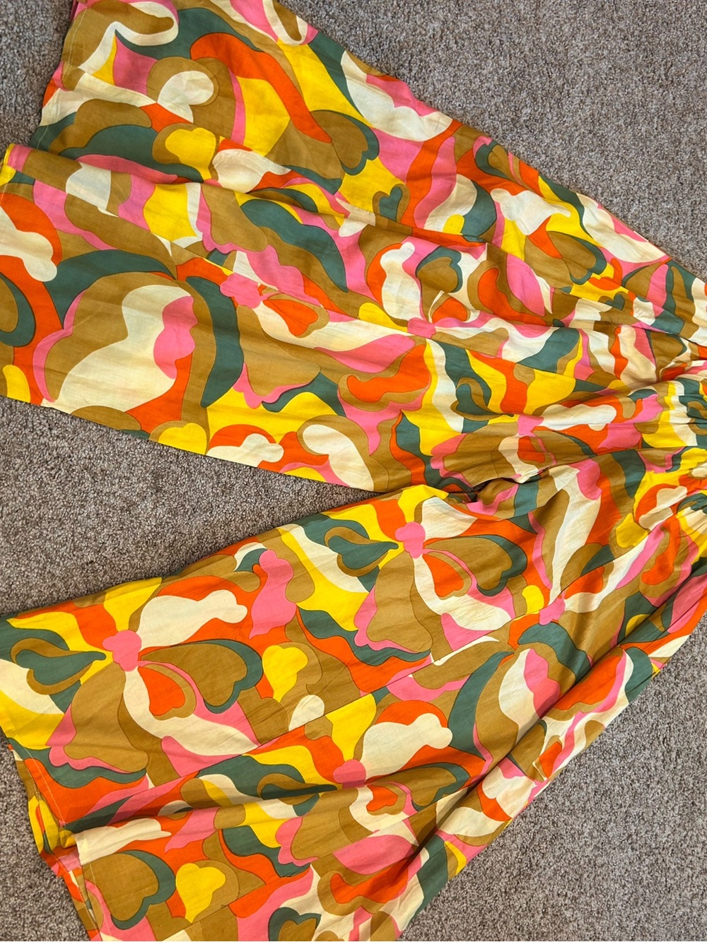 True Destinations Super Wide Leg Retro Palazzo Pants. Resort wear. Maximalist. L - Picture 4 of 9